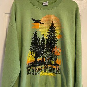 Gildan Heavy Blend - Vintage Estes Park Colorado Pistachio green- Size XL